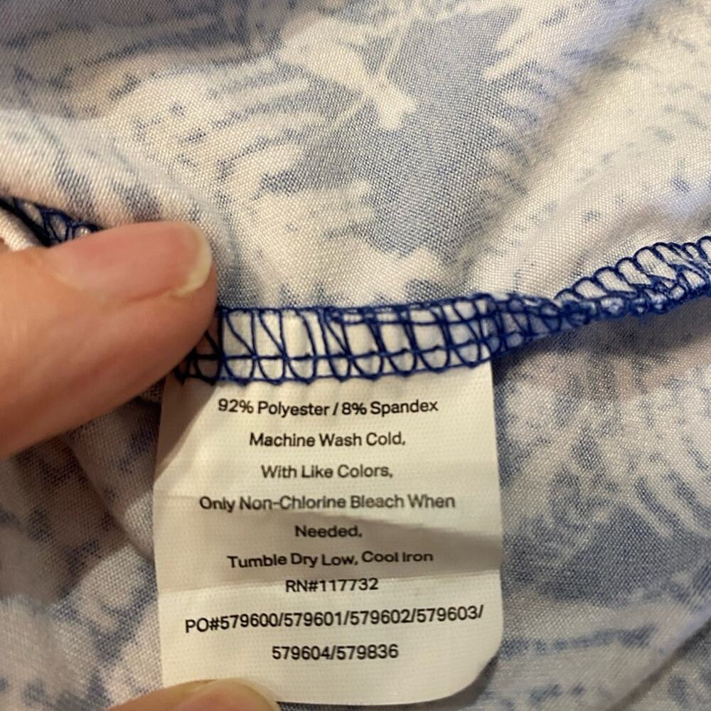 Tranquility XL Athleisure Skirt Shorts Underneath Blue Fern Print - Picture 4 of 5